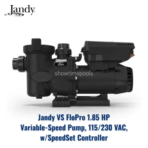 JANDY VS FloPro 1.85 HP Variable-Speed Pump, 115/208-230 VAC, 2 Aux Relays, w/o Controller