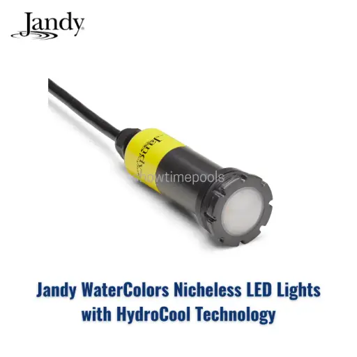 Jandy WaterColors (RGBW 12V, 12W, 100' Cord, 1 Amp, 5 1/2" Long) Nicheless LED Lights with HydroCool Technology
